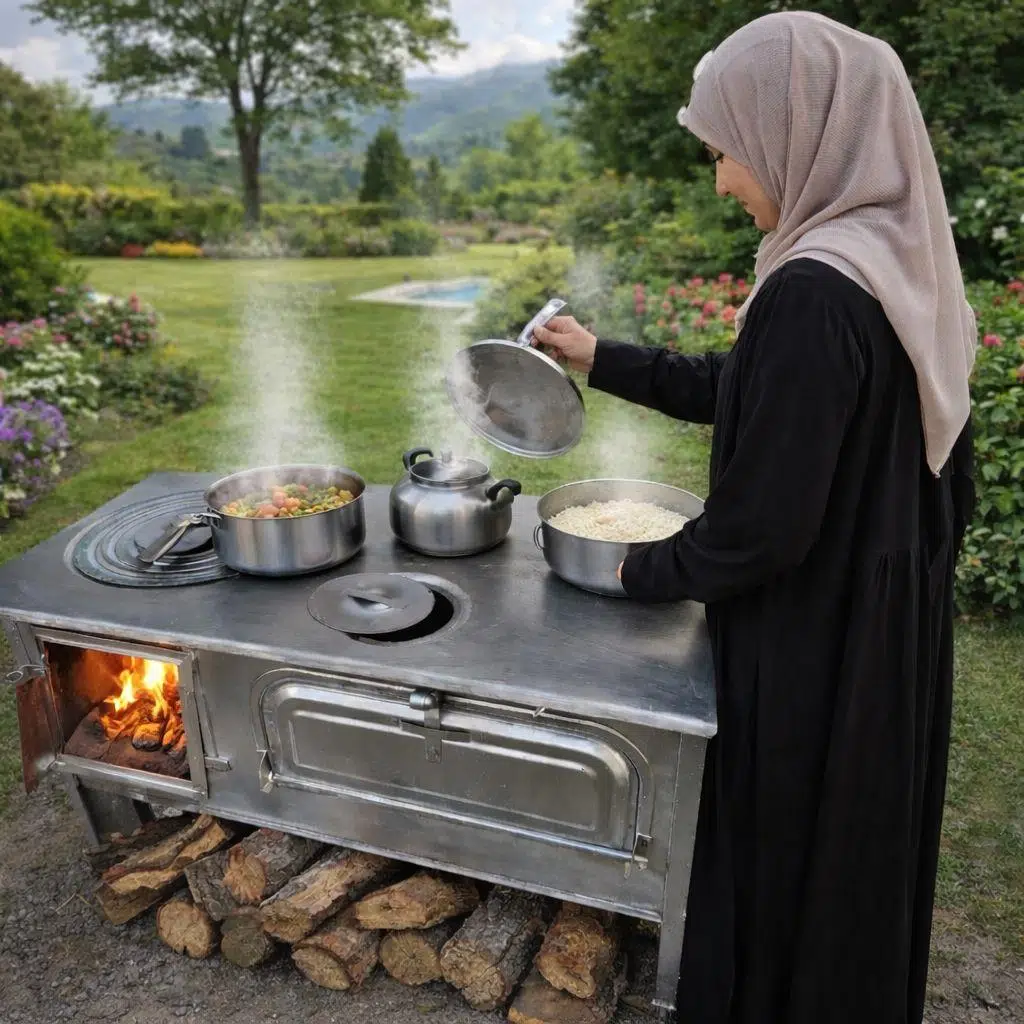 BAHÇE SOBASI SARAL BEYAZ BAHÇE TİPİ SAC KUZİNE DAM SOBASI 