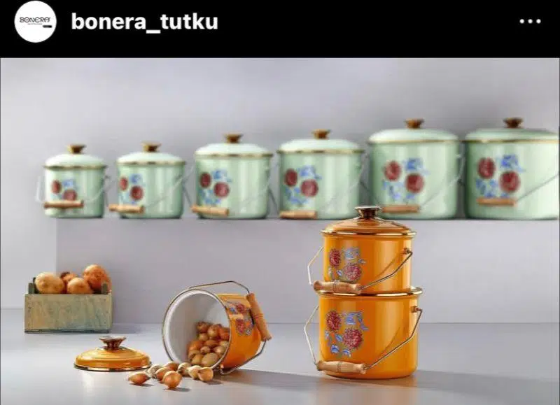 BONERA EMAYE BAĞRAÇ 3LÜ SET 6 PARÇA 14CM 16CM 18 CM 