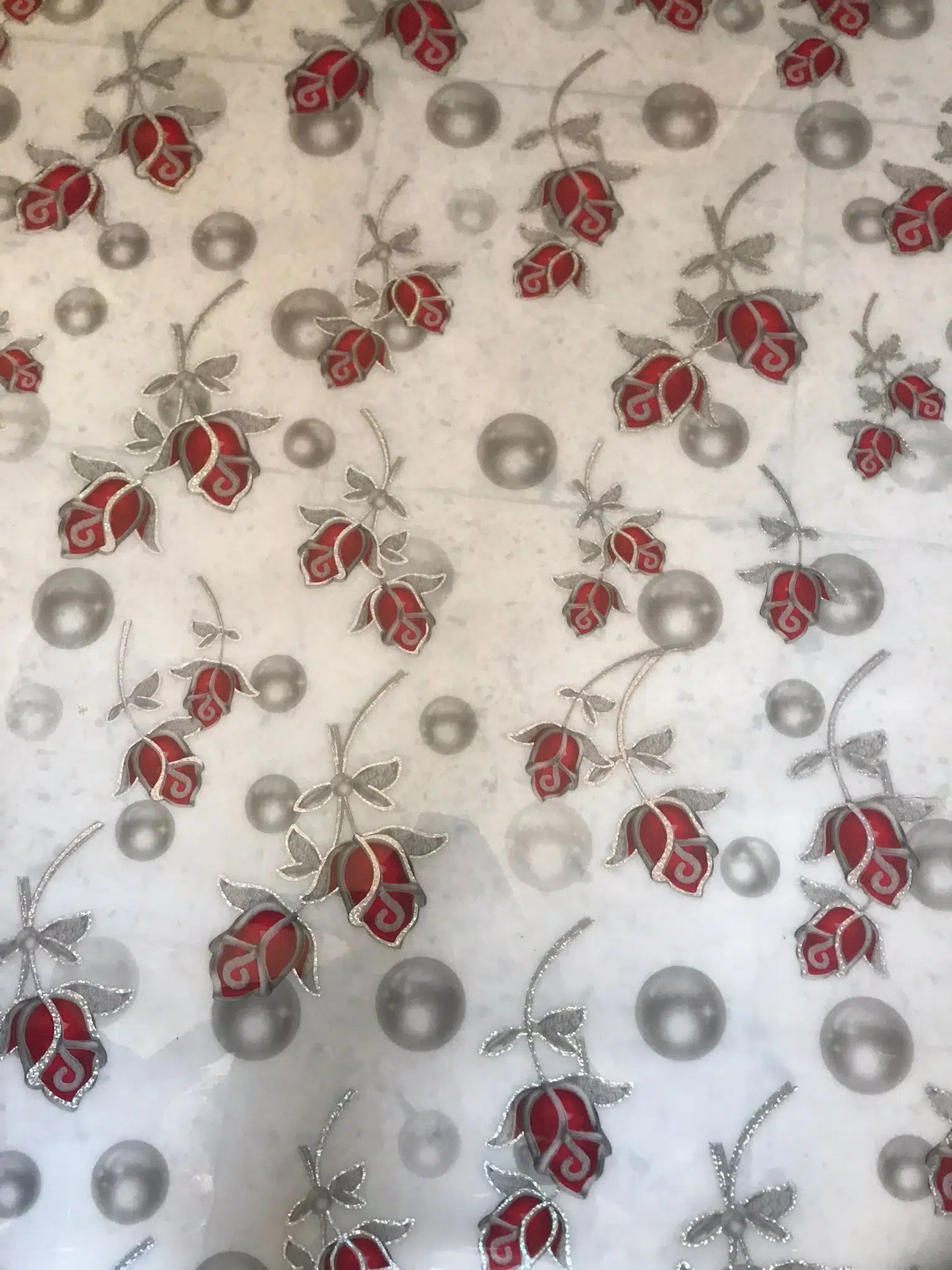 polset Şeffaf Desenli Masa Örtüsü 80cm X 105cm 1.8mm Pvc Masa Örtüsü Koruyucu