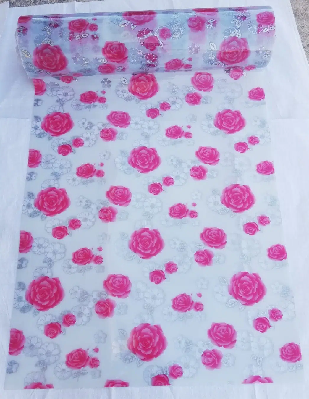 ŞEFFAF DESENLİ 100cm x 190cm MASA ÖRTÜSÜ 1.7mm KALIN PVC KAYMAZ MASA ÖRTÜSÜ