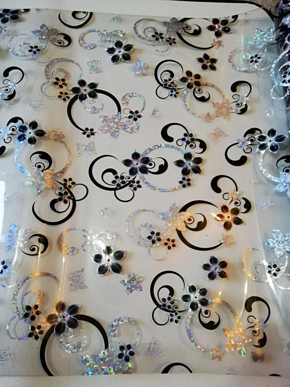 ŞEFFAF MASA ÖRTÜSÜ 1,7 mm 80 cm x 140 cm Kalın DESENLİ Pvc Kaymaz Masa Örtüsü Koruyucu 80 CM X 140 CM ONUR